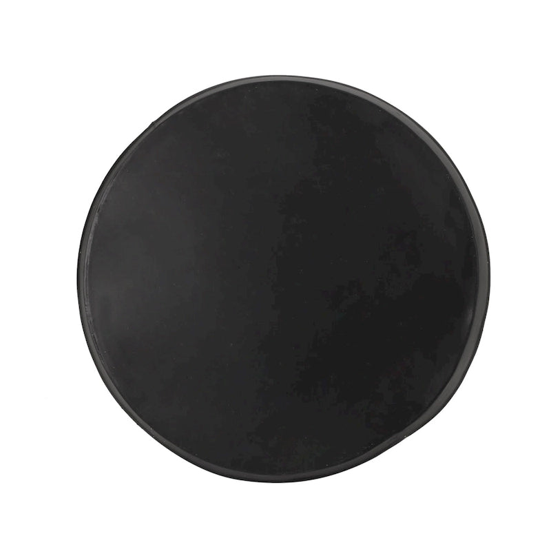 Table d'appoint contemporaine en béton avec motif ajouré, noire