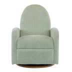 Fauteuil inclinable en tissu bouclette, pivotant à 360° et à bascule