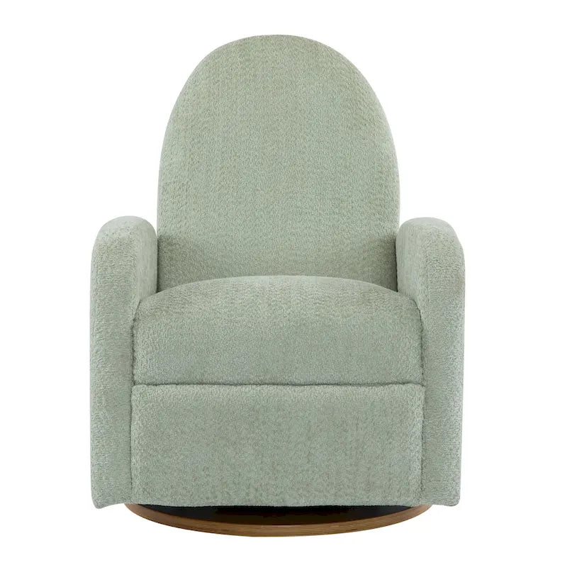 Fauteuil inclinable en tissu bouclette, pivotant à 360° et à bascule