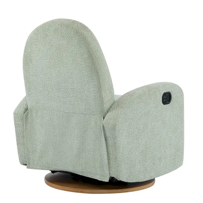 Fauteuil inclinable en tissu bouclette, pivotant à 360° et à bascule