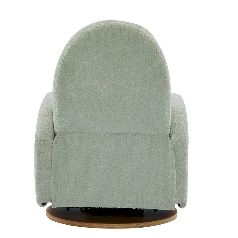 Fauteuil inclinable en tissu bouclette, pivotant à 360° et à bascule