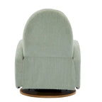 Fauteuil inclinable en tissu bouclette, pivotant à 360° et à bascule