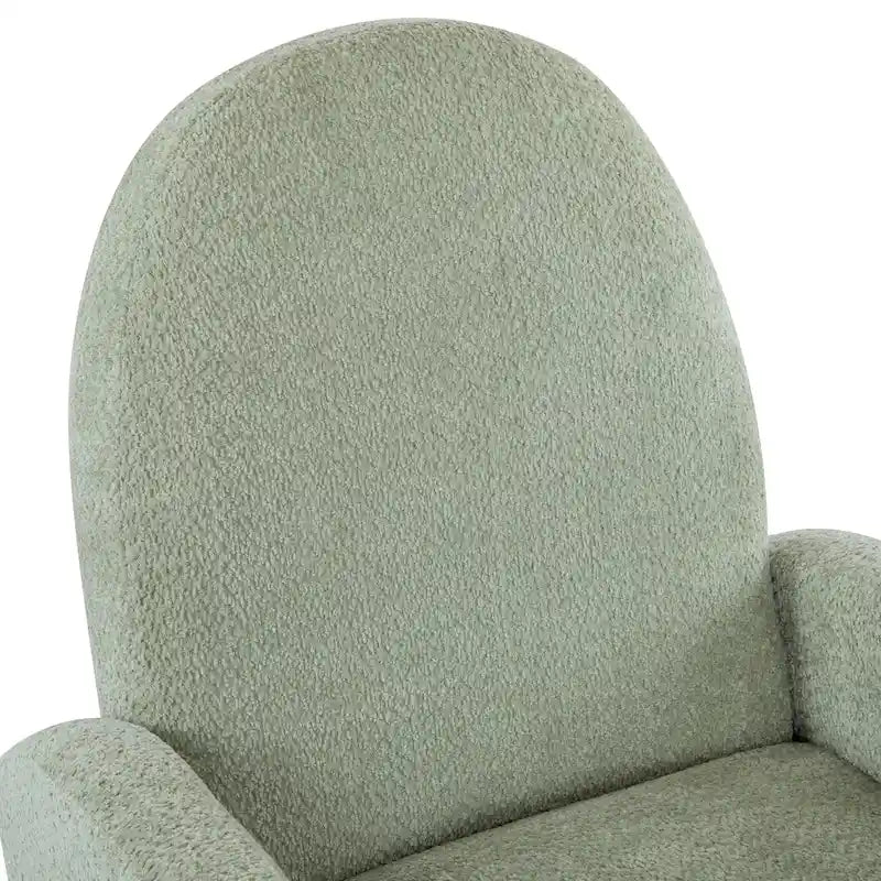 Fauteuil inclinable en tissu bouclette, pivotant à 360° et à bascule