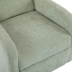 Fauteuil inclinable en tissu bouclette, pivotant à 360° et à bascule