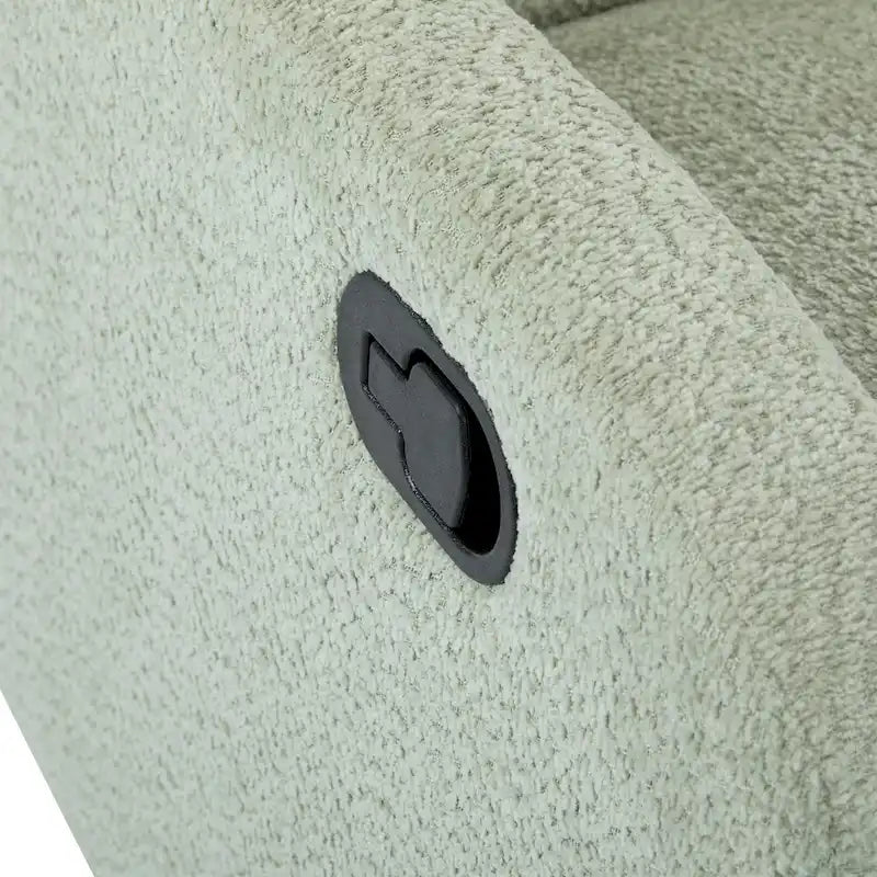 Fauteuil inclinable en tissu bouclette, pivotant à 360° et à bascule