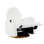 Fauteuil inclinable en tissu bouclette, pivotant à 360° et à bascule