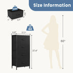 Commode en tissu à 4 tiroirs, Organiseur de rangement pliable