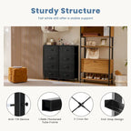 Commode en tissu à 4 tiroirs, Organiseur de rangement pliable