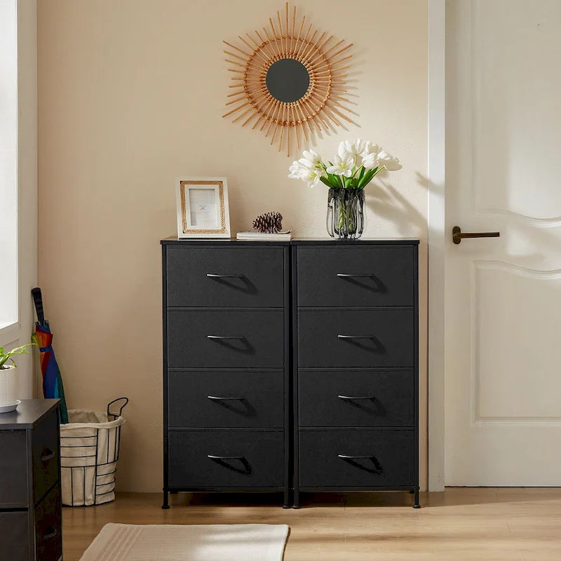 Commode en tissu à 4 tiroirs, Organiseur de rangement pliable