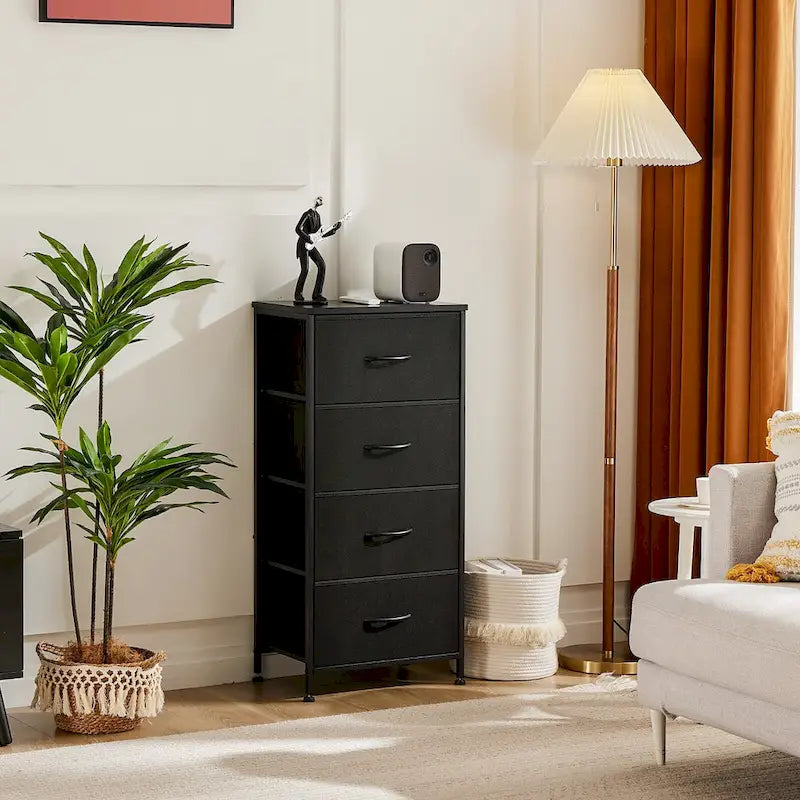 Commode en tissu à 4 tiroirs, Organiseur de rangement pliable