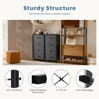 Commode en tissu à 4 tiroirs, Organiseur de rangement pliable