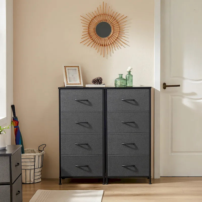 Commode en tissu à 4 tiroirs, Organiseur de rangement pliable