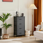 Commode en tissu à 4 tiroirs, Organiseur de rangement pliable