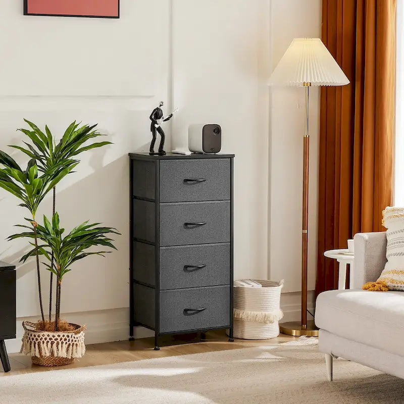 Commode en tissu à 4 tiroirs, Organiseur de rangement pliable