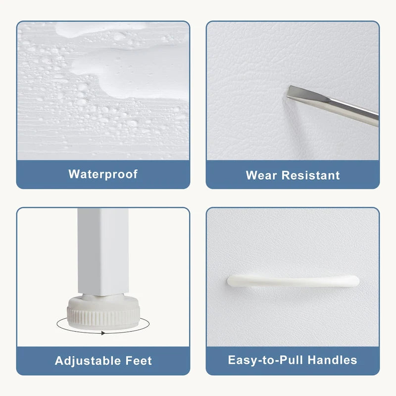 Commode en tissu à 4 tiroirs, Organiseur de rangement pliable