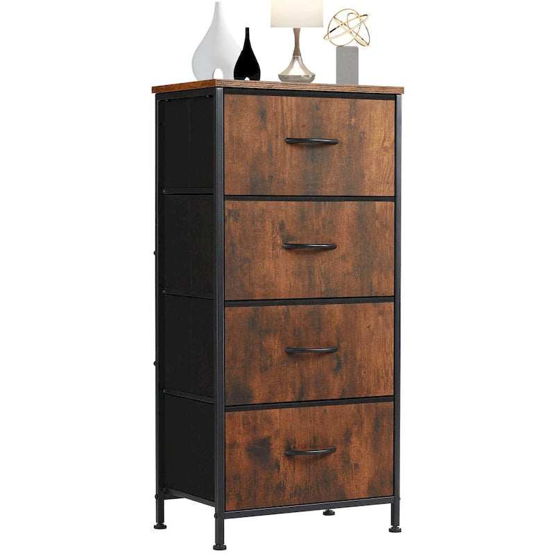 Commode en tissu à 4 tiroirs, Organiseur de rangement pliable