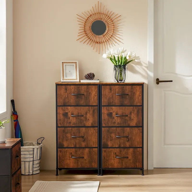 Commode en tissu à 4 tiroirs, Organiseur de rangement pliable