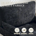 Fauteuil convertible inclinable en chenille avec 3 oreillers