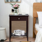 Table de chevet avec tiroir de rangement pour chambre à coucher