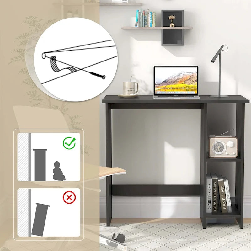 Petit bureau informatique avec rangement Bureau d'écriture moderne avec