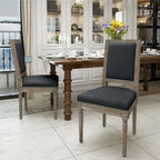 Chaises de salle à manger classiques en tissu (lot de 2)
