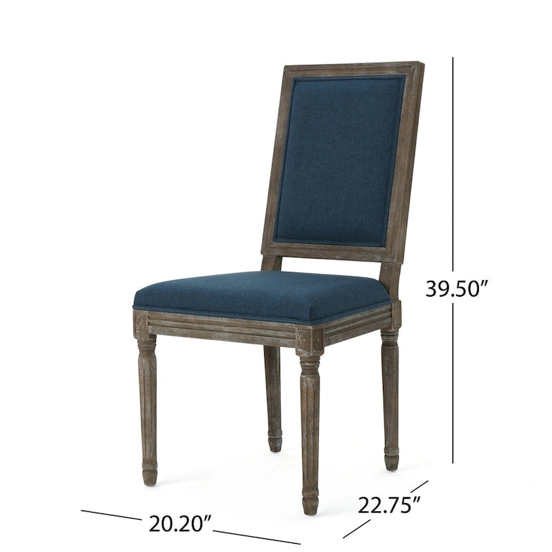 Chaises de salle à manger classiques en tissu (lot de 2)