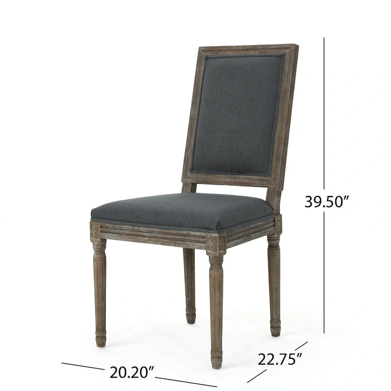 Chaises de salle à manger classiques en tissu (lot de 2)