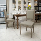 Chaises de salle à manger classiques en tissu (lot de 2)