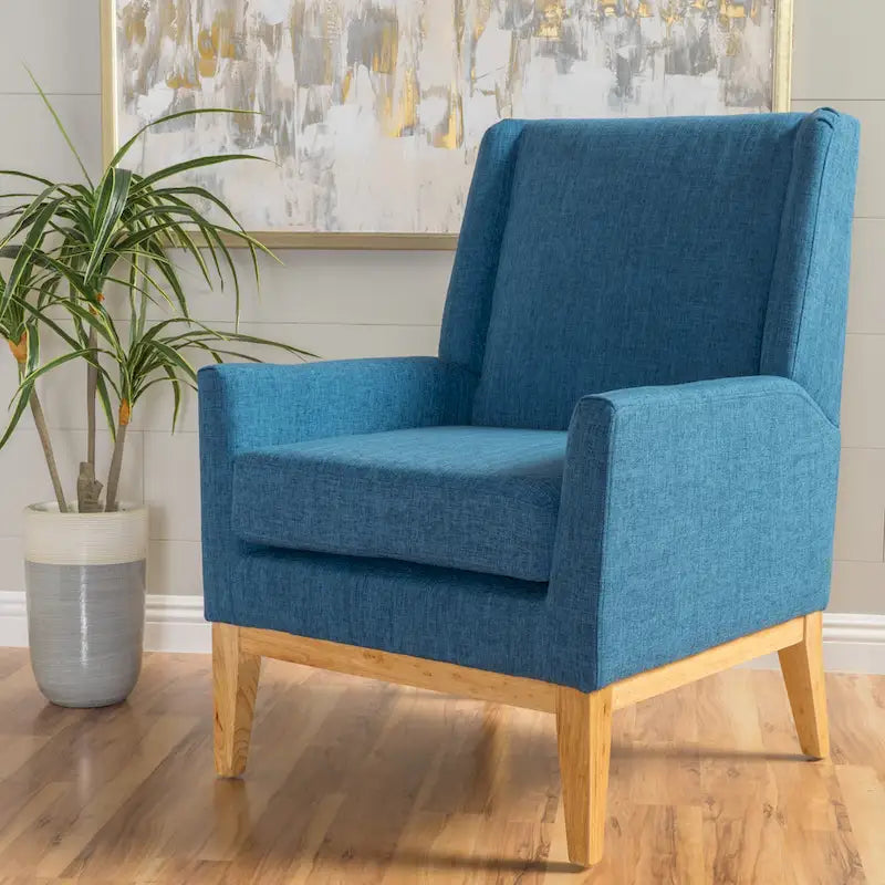 Fauteuil d'appoint rembourré du milieu du siècle - 27,50 L x 28,50 P x 36,50 H
