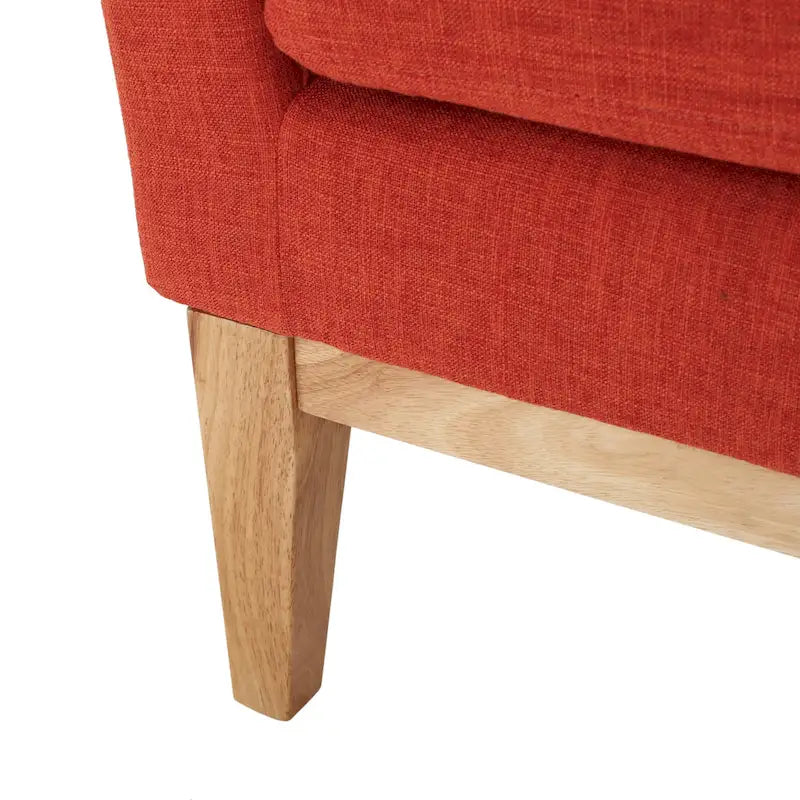 Fauteuil d'appoint rembourré du milieu du siècle - 27,50 L x 28,50 P x 36,50 H