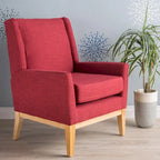 Fauteuil d'appoint rembourré du milieu du siècle - 27,50 L x 28,50 P x 36,50 H