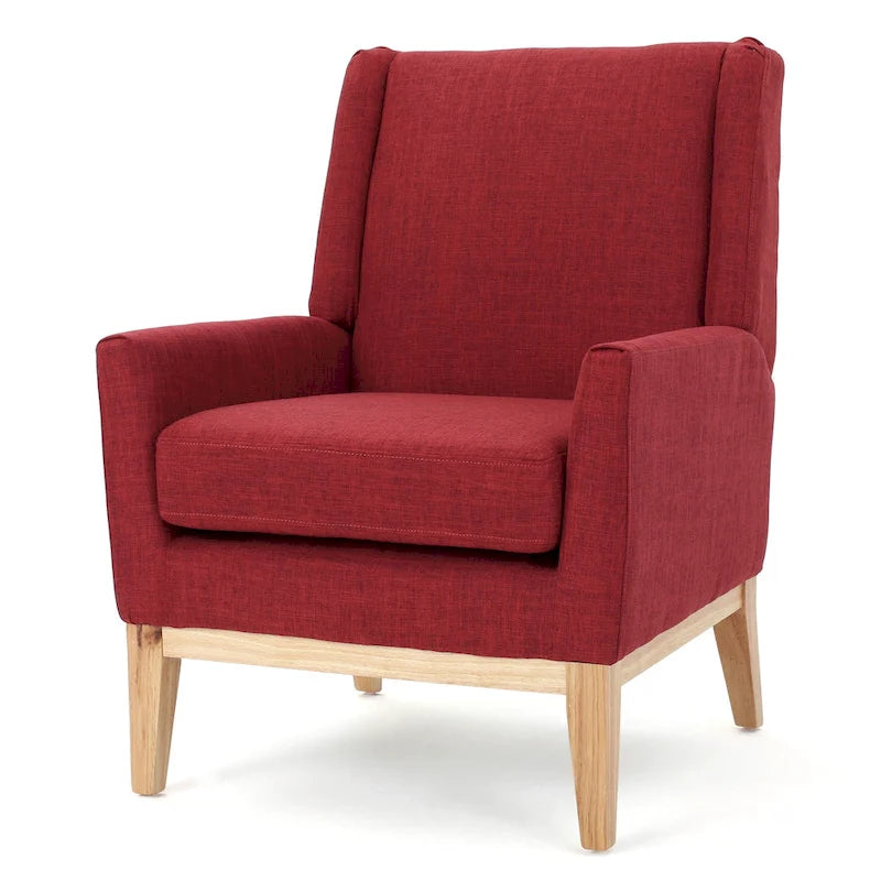 Fauteuil d'appoint rembourré du milieu du siècle - 27,50 L x 28,50 P x 36,50 H