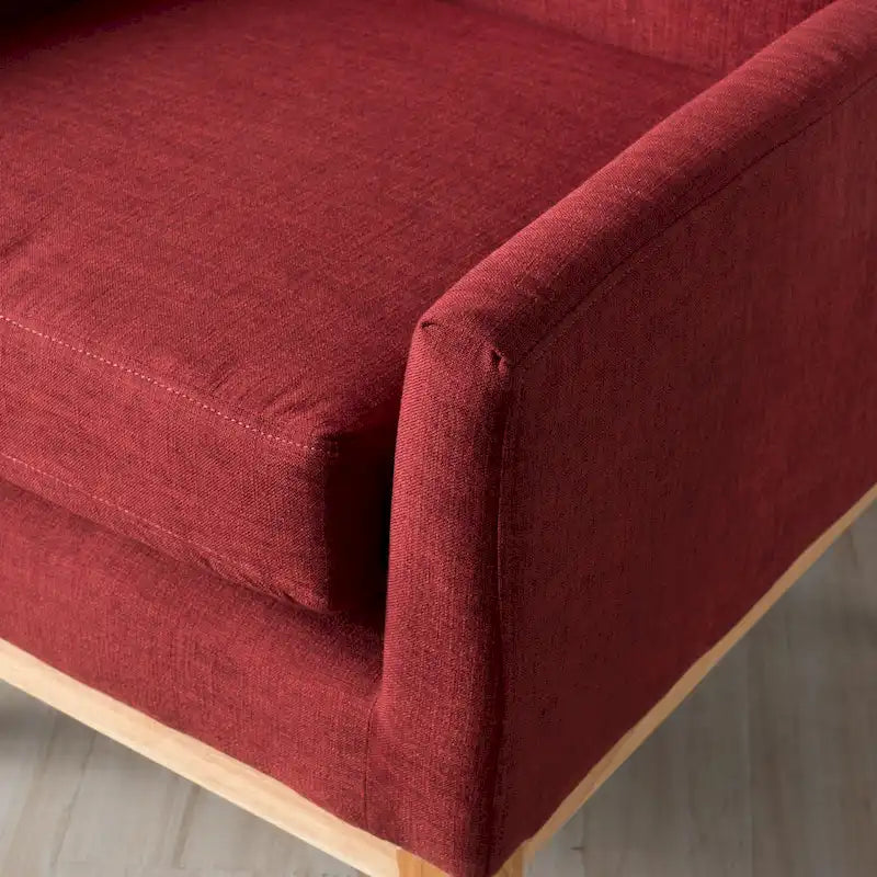Fauteuil d'appoint rembourré du milieu du siècle - 27,50 L x 28,50 P x 36,50 H