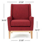 Fauteuil d'appoint rembourré du milieu du siècle - 27,50 L x 28,50 P x 36,50 H
