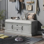 Banc de rangement avec tiroirs et placards