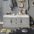Banc de rangement avec tiroirs et placards