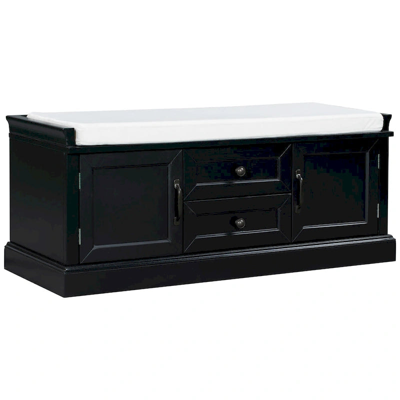 Banc de rangement avec tiroirs et placards