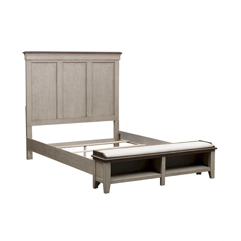 Lit de rangement en lin vieilli Ivy Hollow