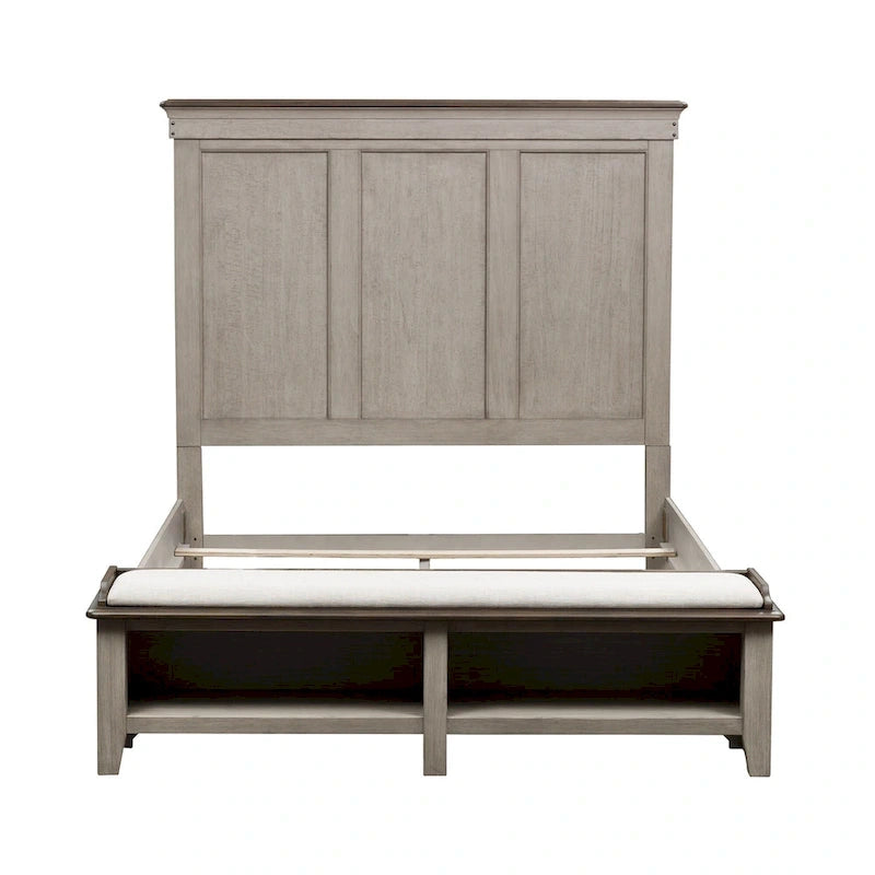 Lit de rangement en lin vieilli Ivy Hollow