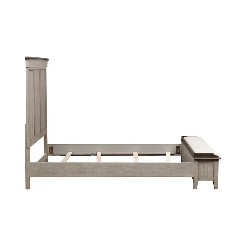 Lit de rangement en lin vieilli Ivy Hollow