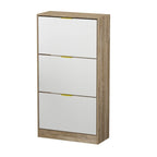 Meuble de rangement pour chaussures avec tiroir basculant et miroir