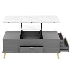 Table basse relevable moderne, multifonctionnelle avec tiroirs