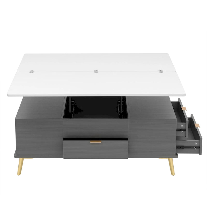 Table basse relevable moderne, multifonctionnelle avec tiroirs