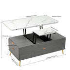 Table basse relevable moderne, multifonctionnelle avec tiroirs