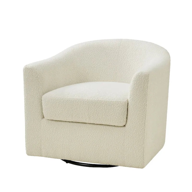 Fauteuil de bureau pivotant ergonomique moderne en tissu bouclette