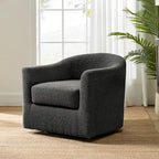 Fauteuil de bureau pivotant ergonomique moderne en tissu bouclette