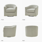 Fauteuil de bureau pivotant ergonomique moderne en tissu bouclette