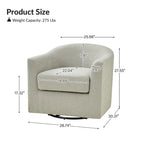 Fauteuil de bureau pivotant ergonomique moderne en tissu bouclette