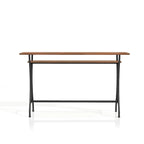 Table de comptoir industrielle de 60 pouces en métal à 1 étagère
