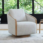 Fauteuil d'appoint pivotant baquet rembourré moderne pour salon